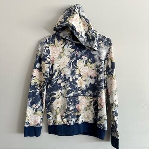 Ralph Lauren Floral Hoodie with Blue and Pink Accents Girls Size XL (16)